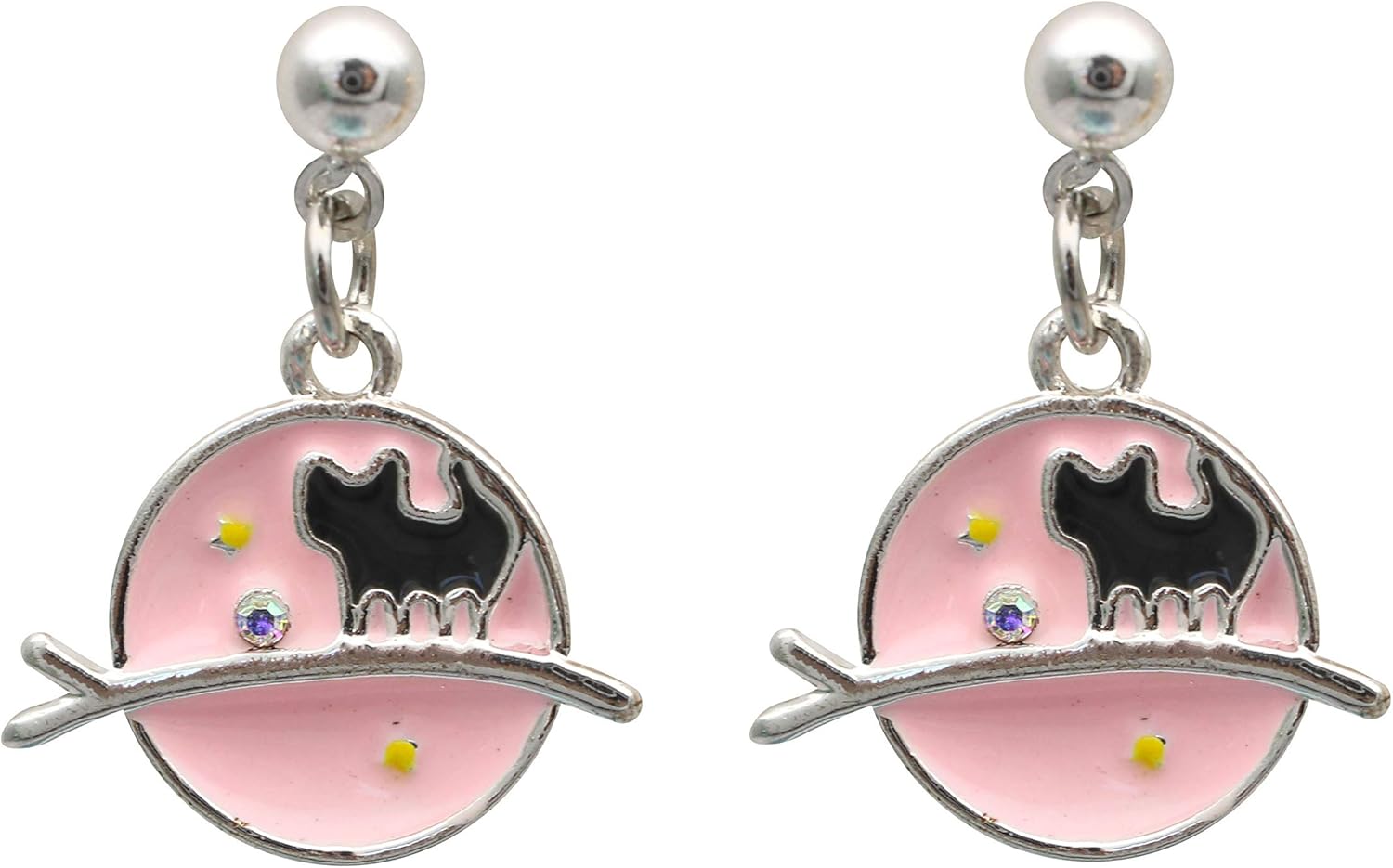 sisfrog 日本卡通猫魅力耳环,日本动漫耳环,圣诞节,生日,周年纪念和